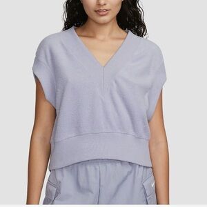 Nike Women's Light Purple V-Neck Sweatshirt